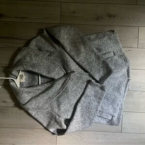 Cozy Gray Shawl Collar Sweater